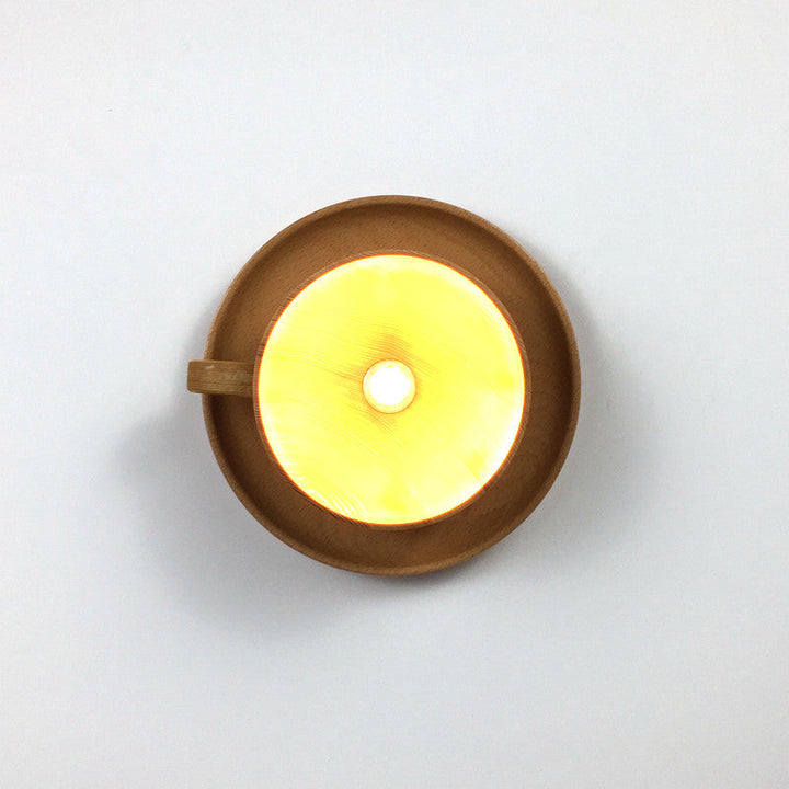 Arisha Moderne Bois Tasse Plafonnier Chambre à Coucher - Neutralighting