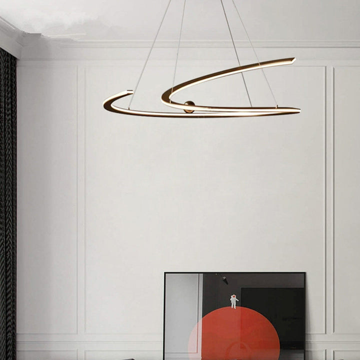 Arisha Suspension Linéaire Moderne, Métal/Acrylique, Doré, Salon/Salle à Manger - Neutralighting
