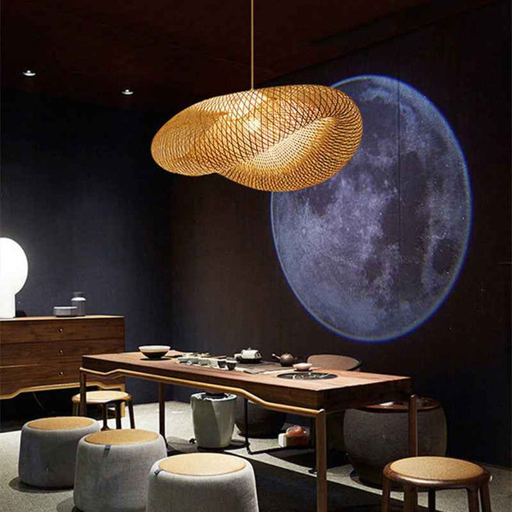 Rinwa Suspension Nuage Bohème. Bambou. Bois. Salon - Neutralighting