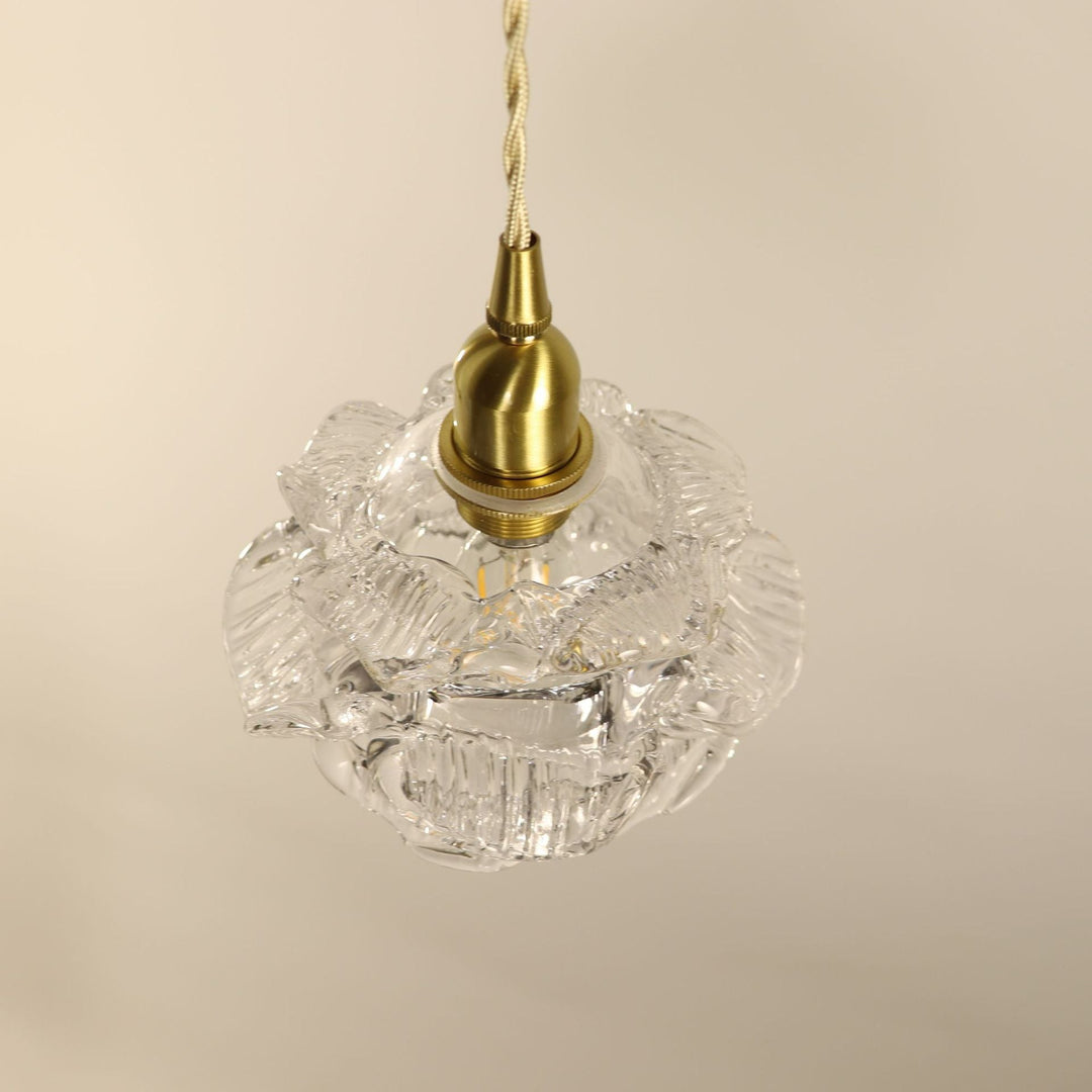 Valentina Romantique Rétro Rose Suspension Clair Verre Chambre à coucher - Neutralighting