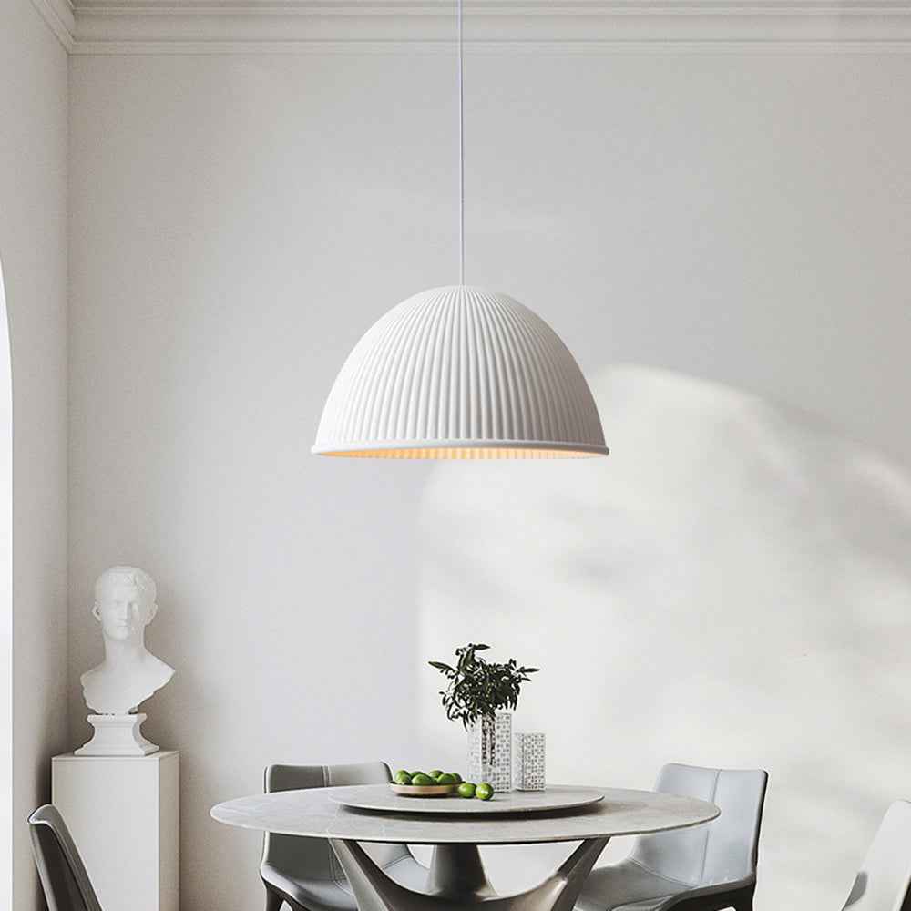 Valentina Suspension Dôme Moderne, Résine, Blanc/Noir/Gris, Librairie/Chambre à Coucher - Neutralighting