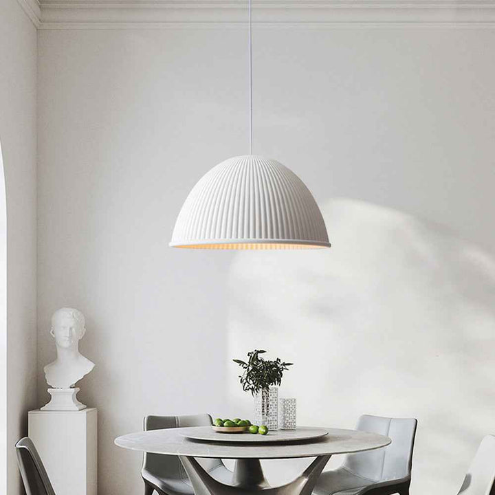 Valentina Suspension Dôme Moderne, Résine, Blanc/Noir/Gris, Librairie/Chambre à Coucher - Neutralighting