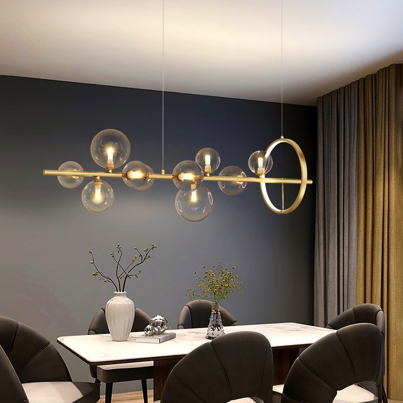 Valentina Moderne LED Lustre Or/Noir Verre Salon/Chambre À Coucher - Neutralighting