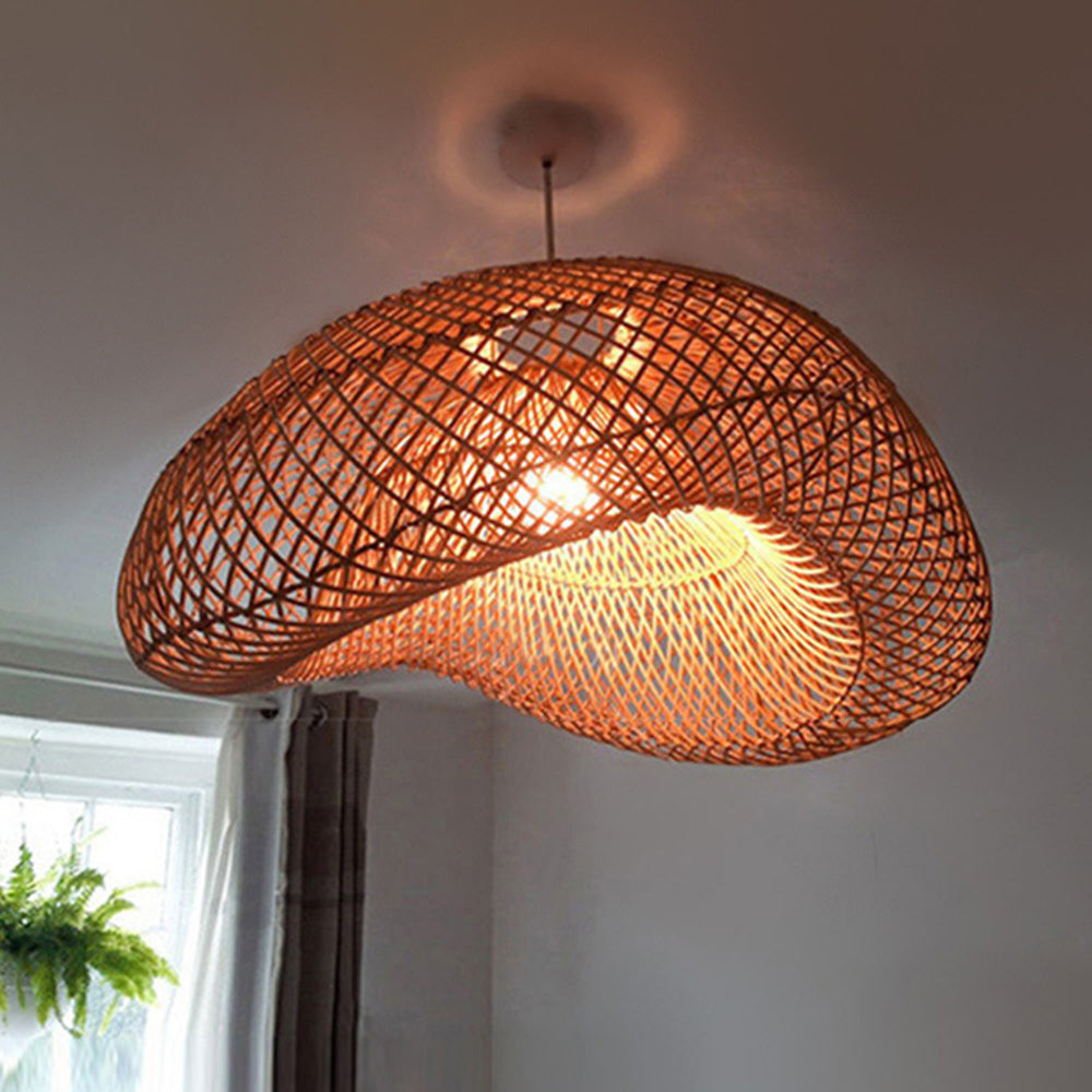 Juno Suspension style rustique en rotin - Neutralighting