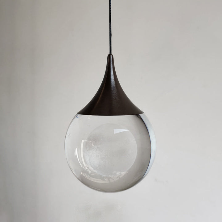 Aria Suspension Globe Inhabituel, Métal/Cristal, Noir/Blanc, Chevet/Salon - Neutralighting