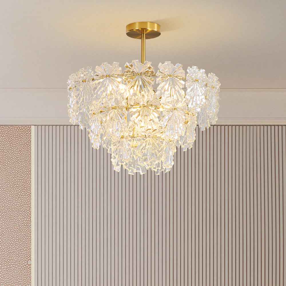 Kristy Suspension Anneau Vintage, Métal/Verre, Doré, Restaurant/Salon - Neutralighting