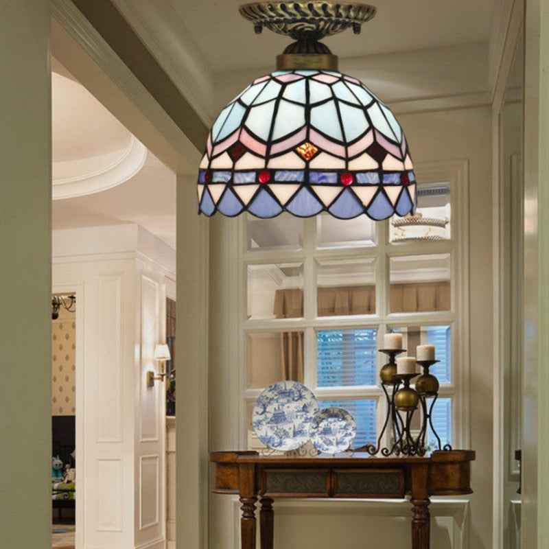 Plafonnier Tiffany Verre LED V12