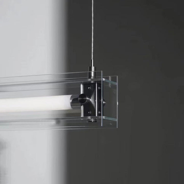 Ray Suspension Linéaire Classique, Métal/Verre, Blanc, Salle à Manger/Chevet - Neutralighting