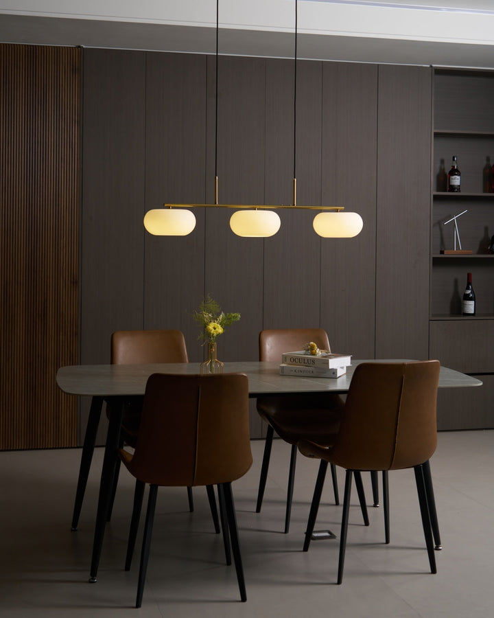 Lustra Suspension Lampe Linéaire à 3 Lumières en Forme de Globe - Neutralighting