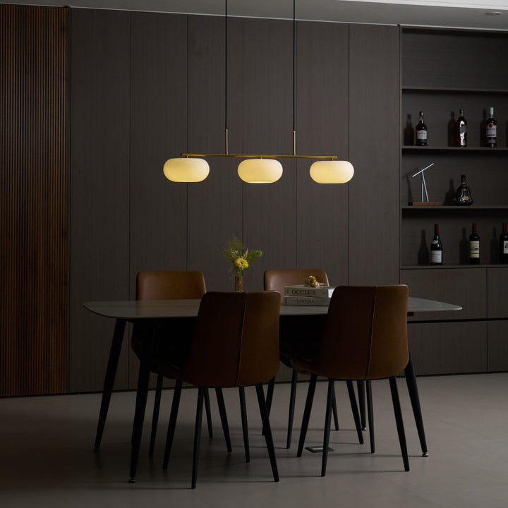 Lustra Suspension Lampe Linéaire à 3 Lumières en Forme de Globe - Neutralighting