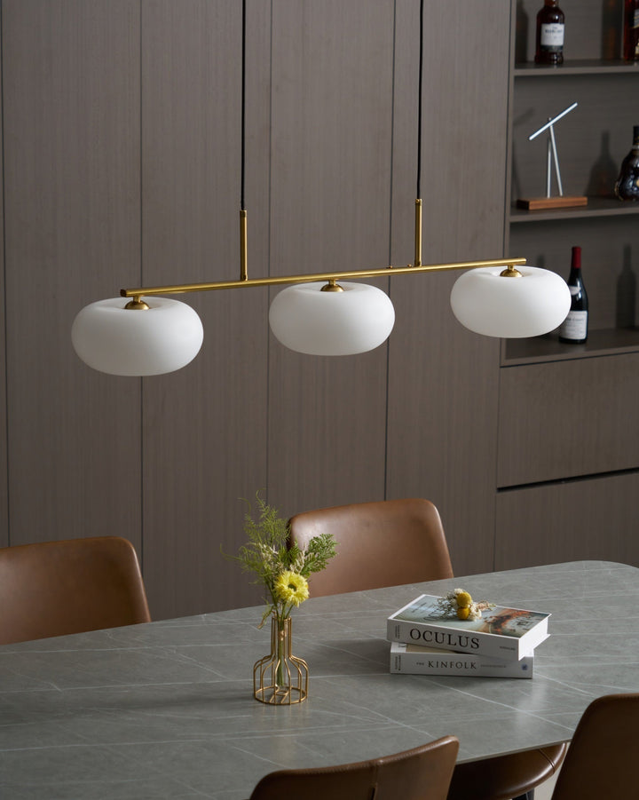 Lustra Suspension Lampe Linéaire à 3 Lumières en Forme de Globe - Neutralighting