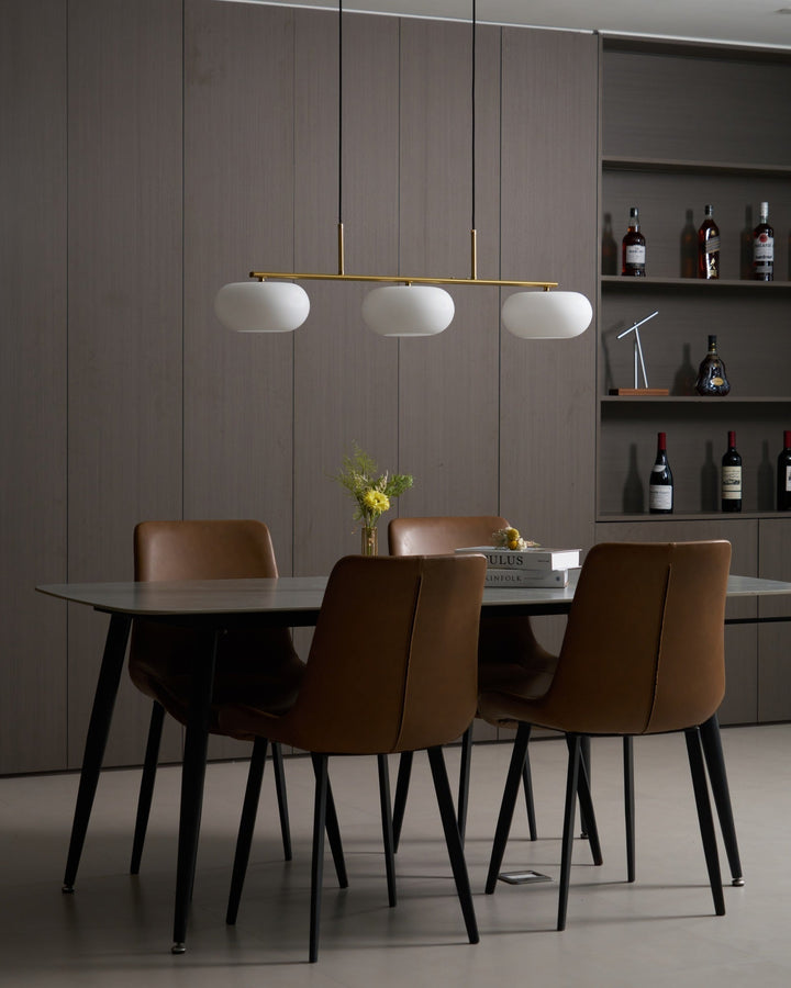 Lustra Suspension Lampe Linéaire à 3 Lumières en Forme de Globe - Neutralighting