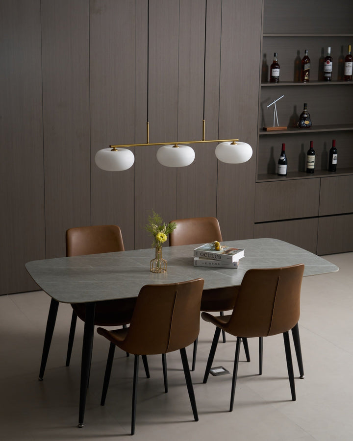 Lustra Suspension Lampe Linéaire à 3 Lumières en Forme de Globe - Neutralighting