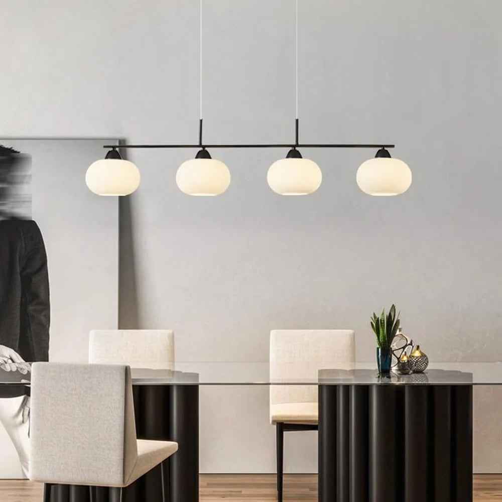 Valentina Suspension Multi Moderne, Métal/Verre, Noir/Or, Salon