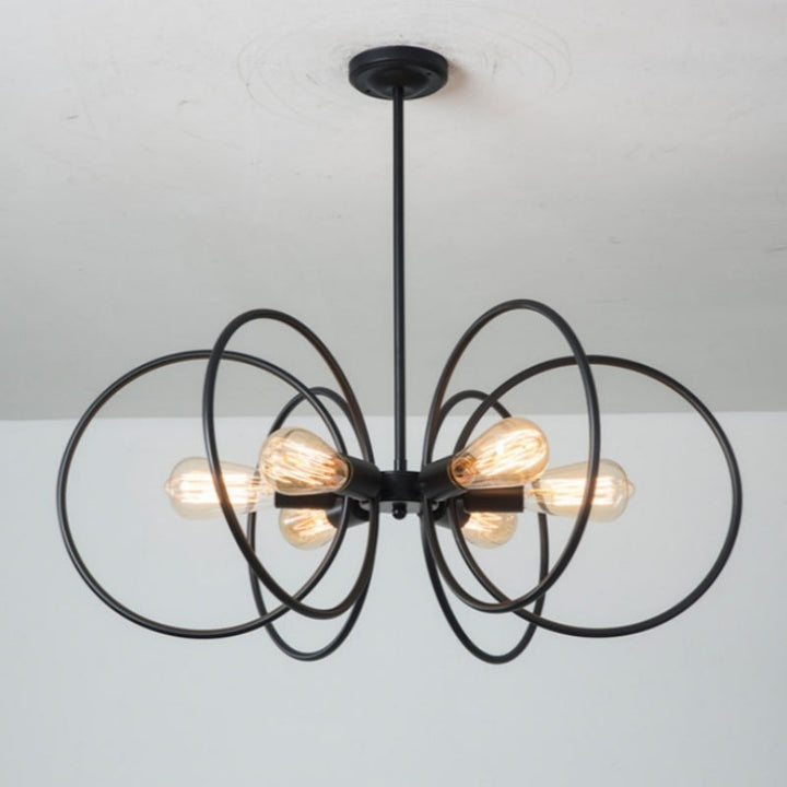 Silva Industriel LED Suspension Noir Métal Salon/Chambre À Coucher - Neutralighting