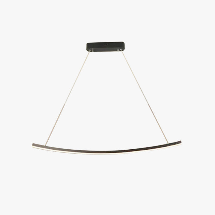 Arisha Suspension Linéaire Minimaliste, Aluminium/Gel de silice, Noir, Salon - Neutralighting