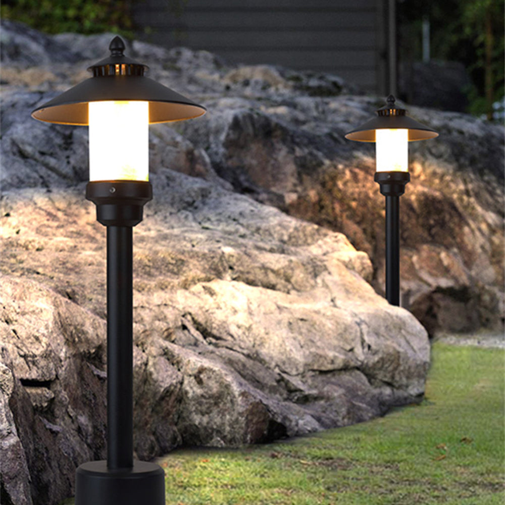 Arisha Extérieure Chapeau Minimaliste, Métal/Marbre, Noir, Extérieur - Neutralighting