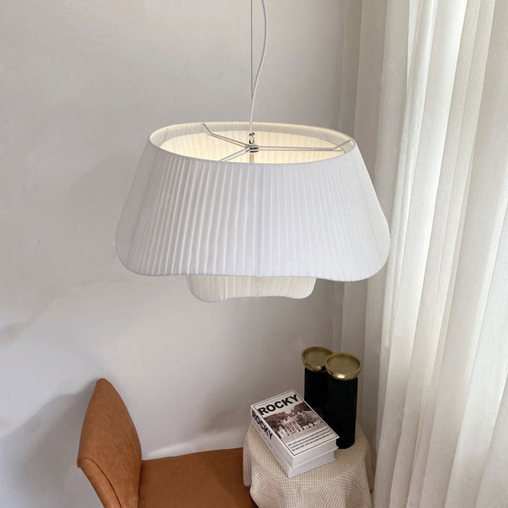Ritta Suspension Nordique, Métal/Tissu, Blanc, Salon - Neutralighting
