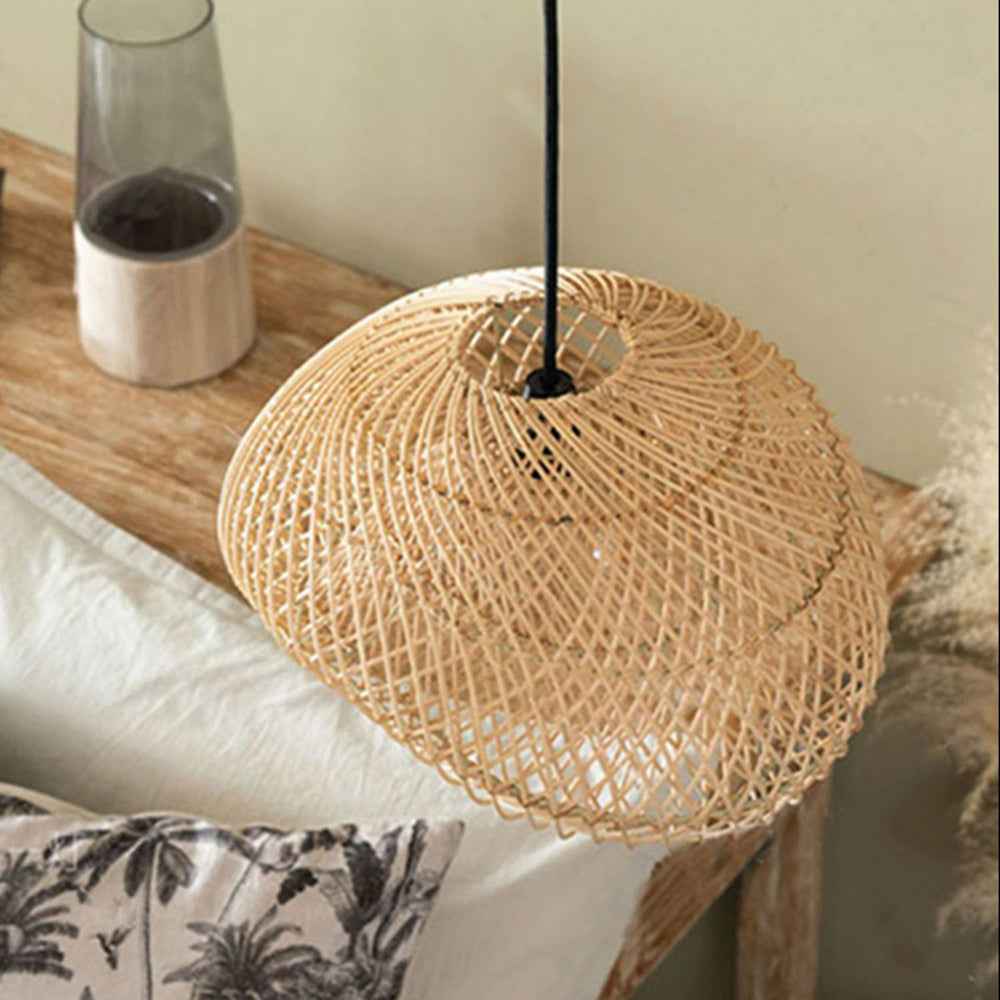Juno Suspension style rustique en rotin - Neutralighting