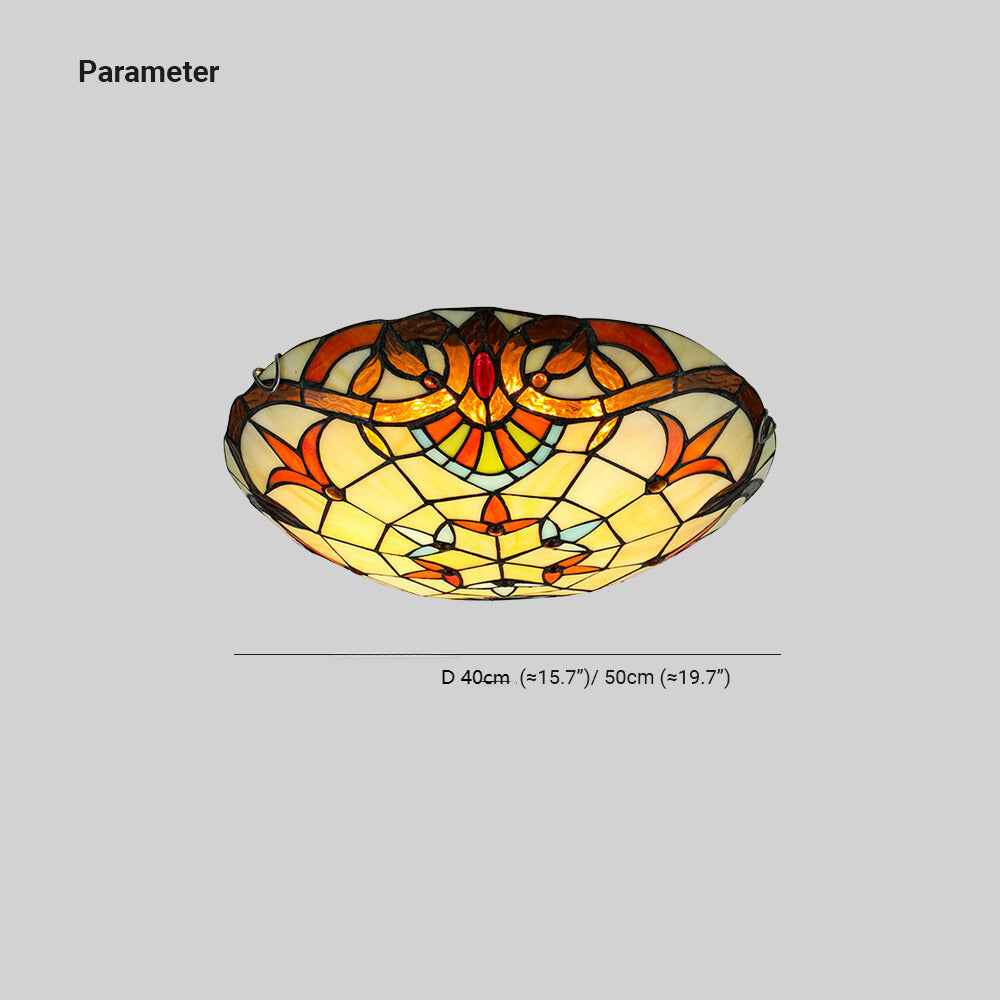 Plafonnier Tiffany Verre LED V9