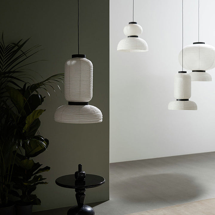 Ritta Suspension Vintage, Métal/Soie, Noir/Blanc, Chambre à Coucher - Neutralighting