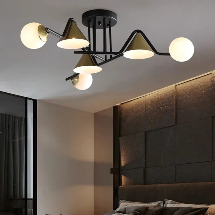 Arisha Design LED Plafonnier Métal/Verre Salon/Chambre à Coucher - Neutralighting