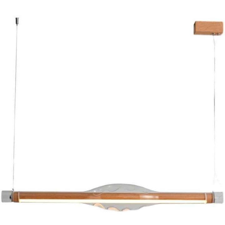 Ray Suspension Linéaire Industrielle, Métal /Acrylique, Rouge/Marron, Salon - Neutralighting