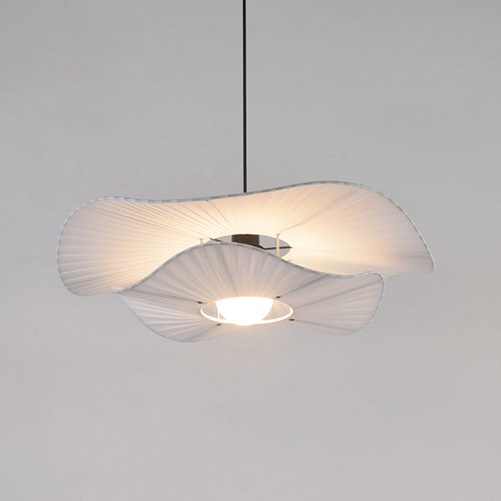 Ritta Suspension Petale Retro, Metal/Tissu, Blanc, Chambre à Coucher - Neutralighting
