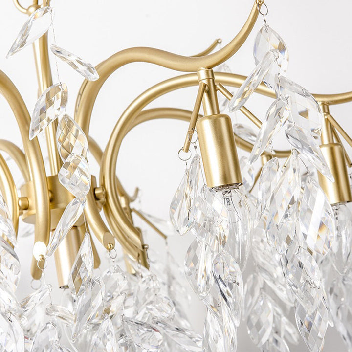 Kristy Suspension Multi Luxueux, Cristal/Cuivre, Noir/Or, Salon - Neutralighting
