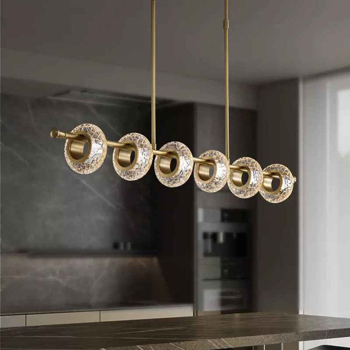 Kristy Luminaires Suspension Moderne LED Or Métal/Acrylique Salle à manger - Neutralighting
