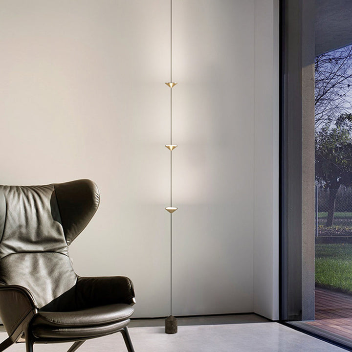 Ray Lampadaire Linéaire Minimaliste, 3 Ampoules, Chambre - Neutralighting