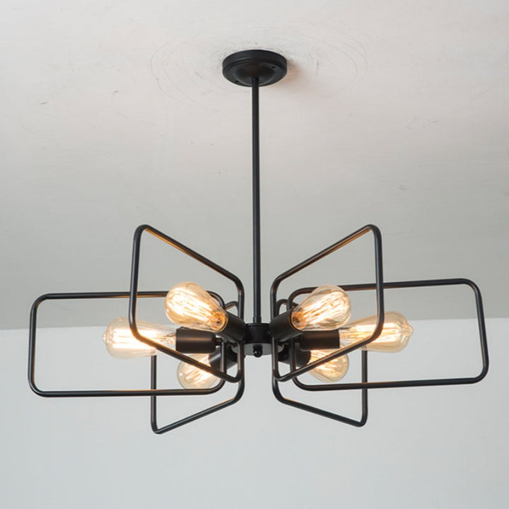 Silva Industriel LED Suspension Noir Métal Salon/Chambre À Coucher - Neutralighting
