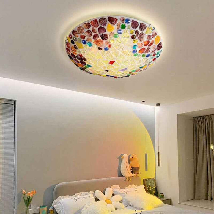 Plafonnier Tiffany en Verre – Design Plafonnier Épuré