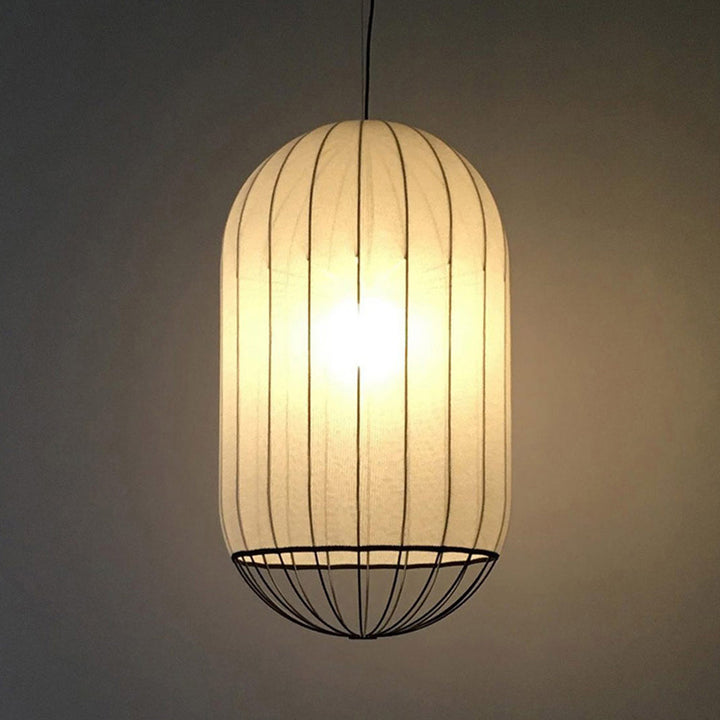 Ritta Suspension Vintage, Métal/Tissu, Blanc/Noir, Salon - Neutralighting