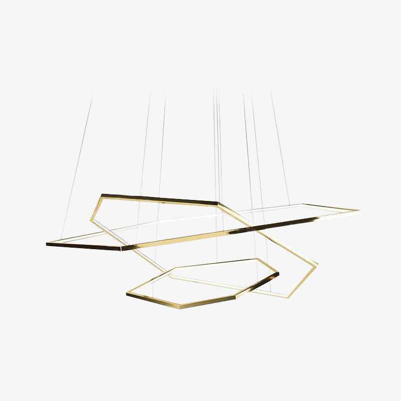 Ray Suspension Géométrique Contemporain, Métal, Doré, Salon/Chambre à Coucher - Neutralighting