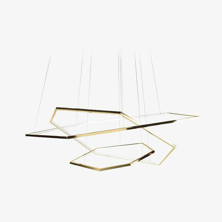 Ray Suspension Géométrique Contemporain, Métal, Doré, Salon/Chambre à Coucher - Neutralighting