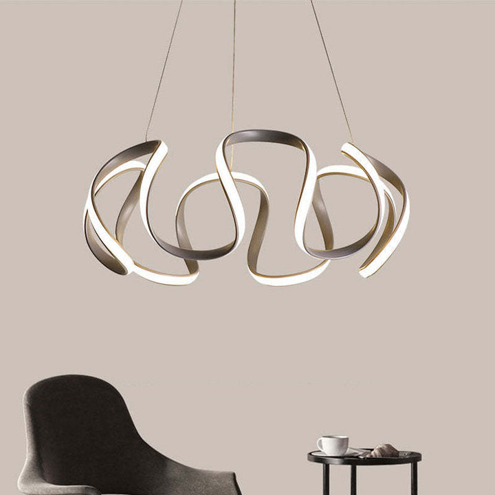 Clyra Suspension Linéaire Moderne Doré/Café/Gris. Salon - Neutralighting