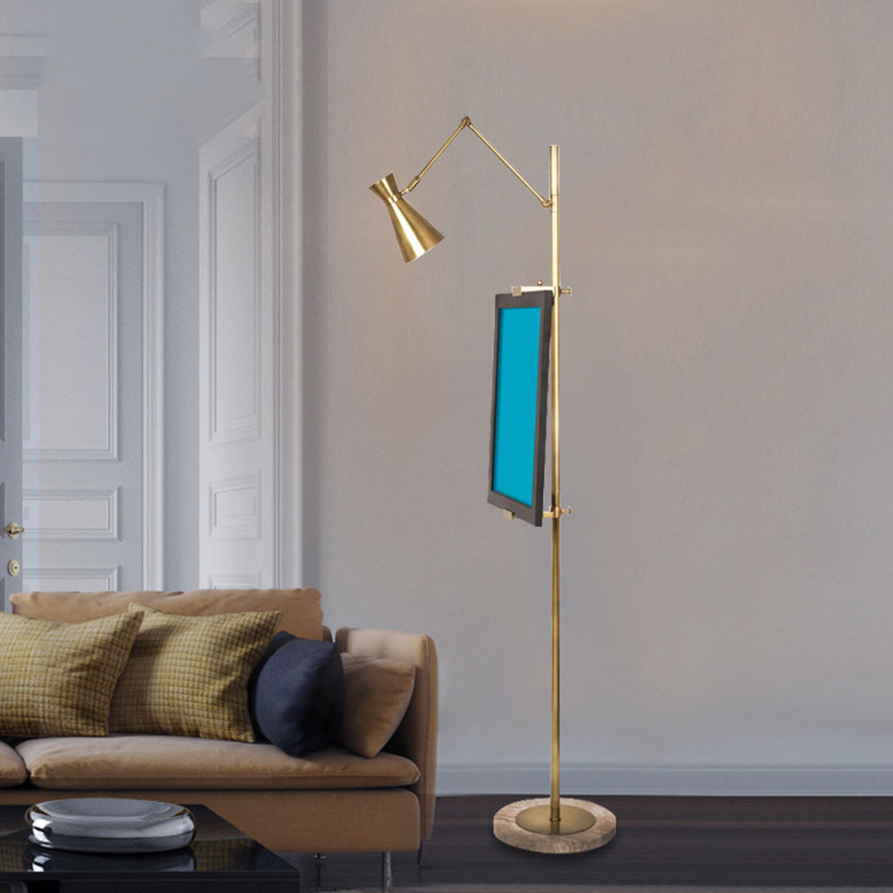 Arisha Design Lampadaire Chevalet Moderne Métal/Verre Laiton Salon/Chambre - Neutralighting