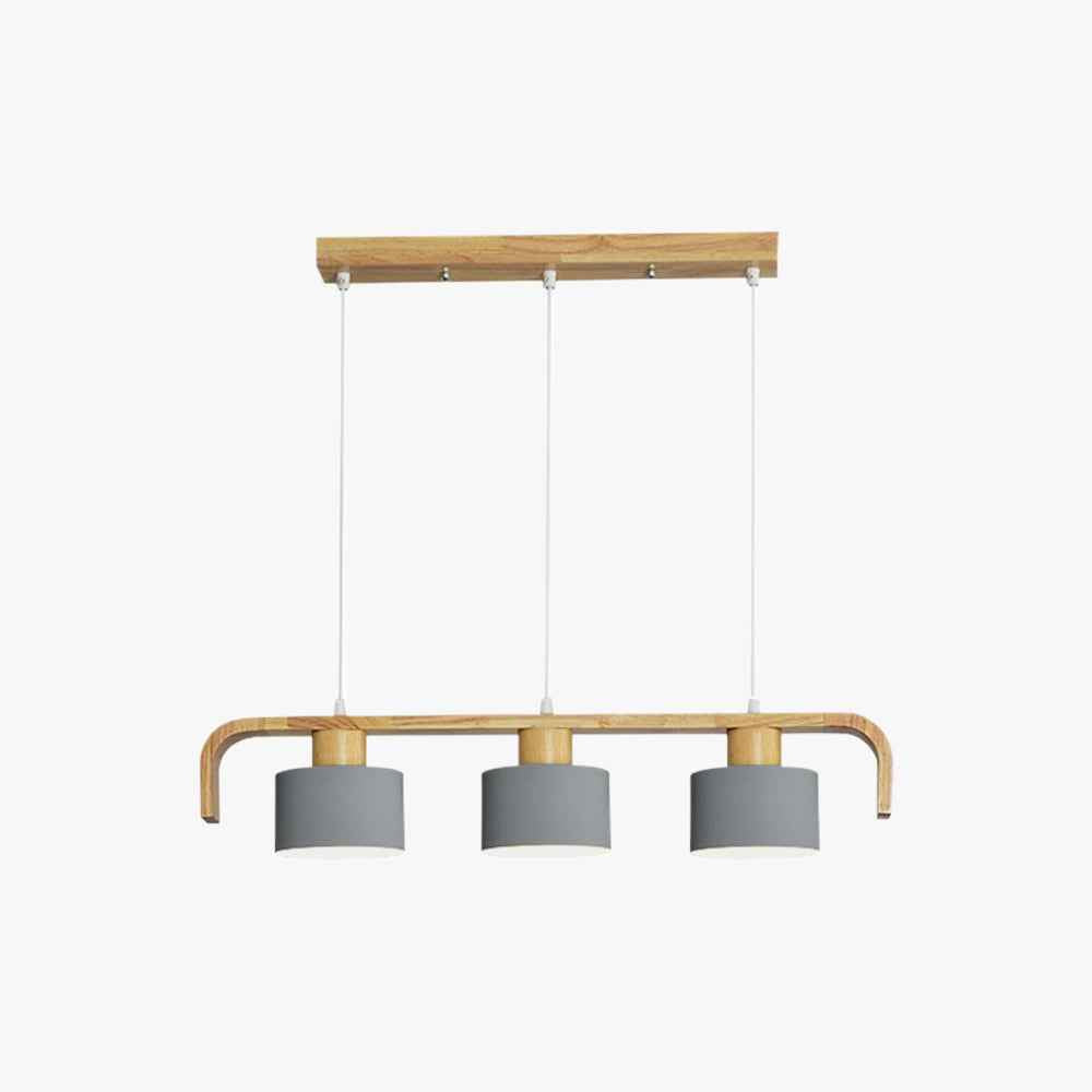 Valentina Moderne Luminaires Suspensions Cylindre Nordique Bambou Blanc/Vert/Gris Chambre à Coucher - Neutralighting