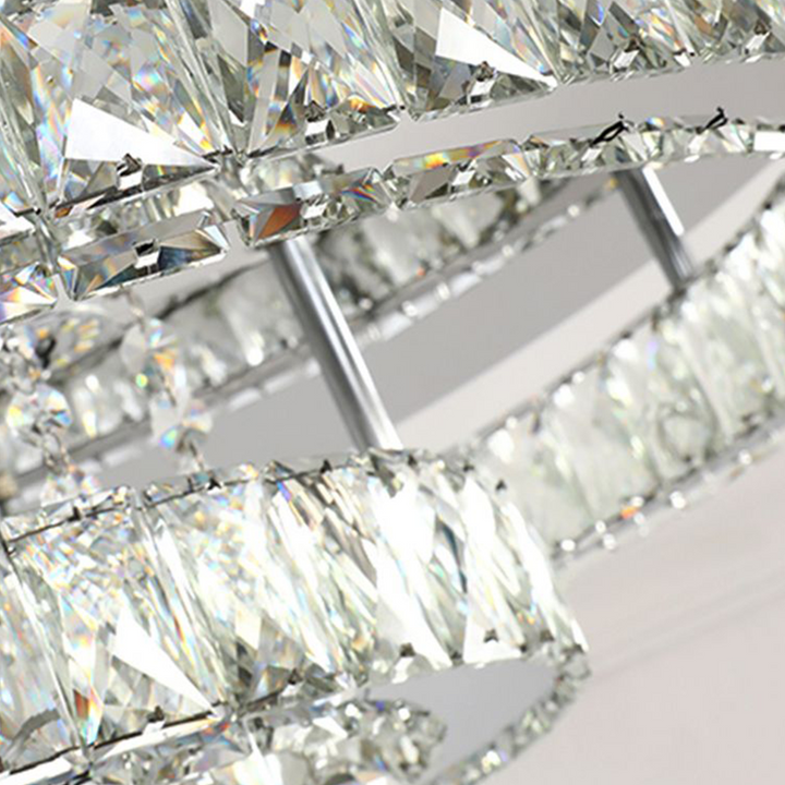 Kristy Design Italien LED Plafonnier Anneau Moderne Métal/Cristal Or Chambre à Coucher/Salle à Manger - Neutralighting