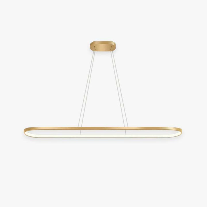 Arisha Suspension Ovale Moderne, Métal/Gel de Silice, Blanc/Noir/Or, Bar - Neutralighting