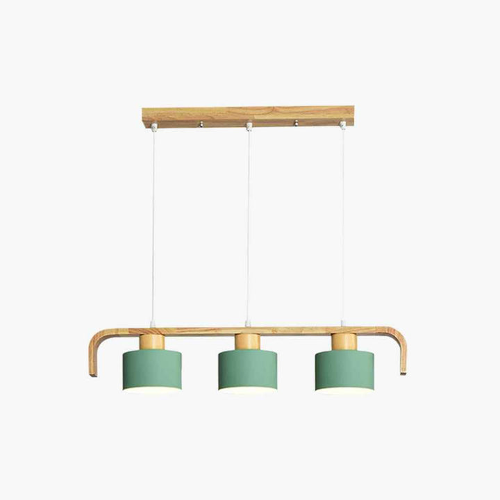 Valentina Moderne Luminaires Suspensions Cylindre Nordique Bambou Blanc/Vert/Gris Chambre à Coucher - Neutralighting
