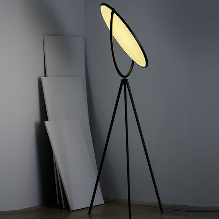 Mira Design Simple Lampadaire Rond Moderne Métal Noir/Blanc Salon - Neutralighting