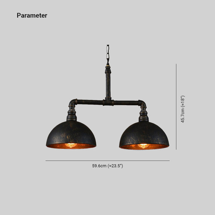 Silva Industrielle Luminaires Suspensions Vintage LED Métal Noir Salon/Chambre à Coucher - Neutralighting