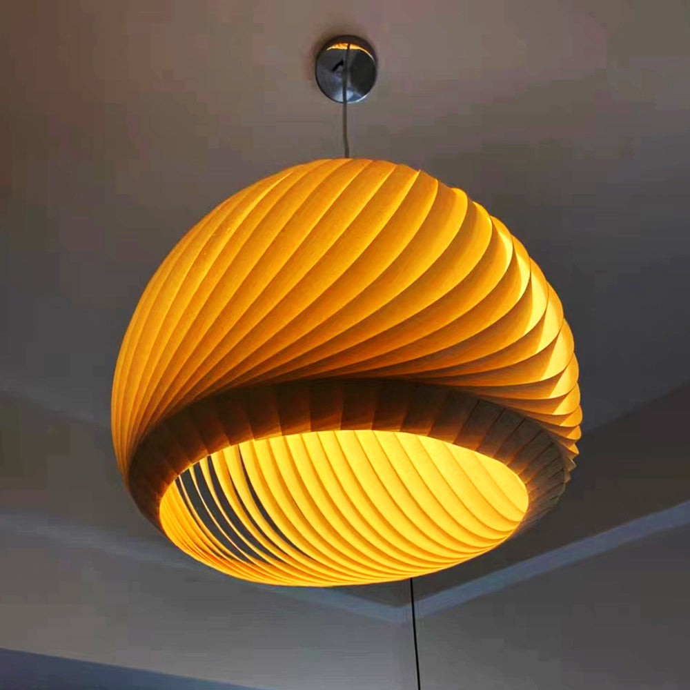 Muto Suspension Globe Naturel, Bois/Metal, Marron/Bois, Salon - Neutralighting