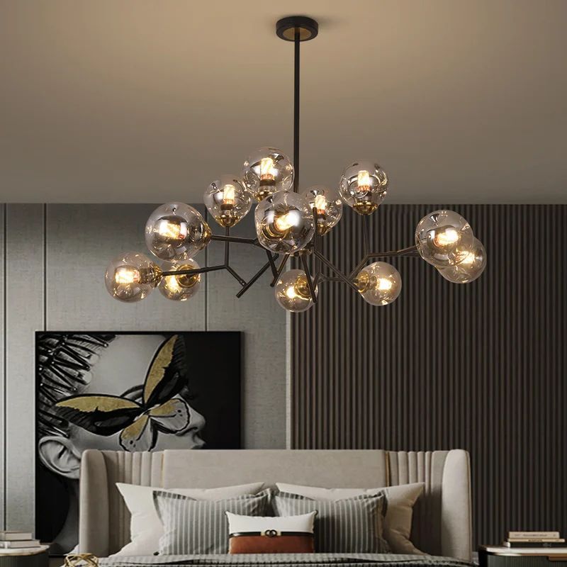 Valentina Moderne Nordique Suspension Métal Verre Salon Chambre à Coucher - Neutralighting