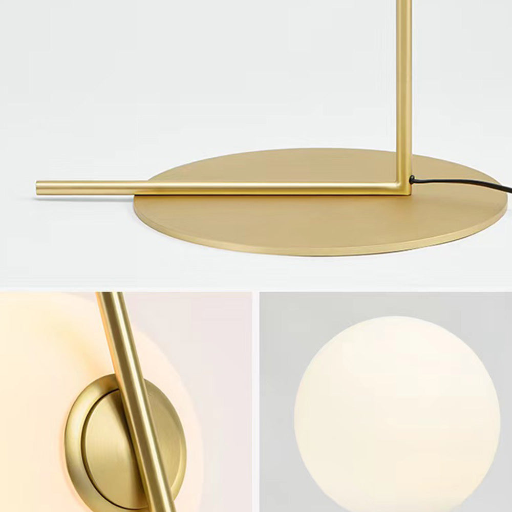 Valentina Lampadaire Globe Moderne Métal/Verre Laiton/Argent Salon/Chambre - Neutralighting