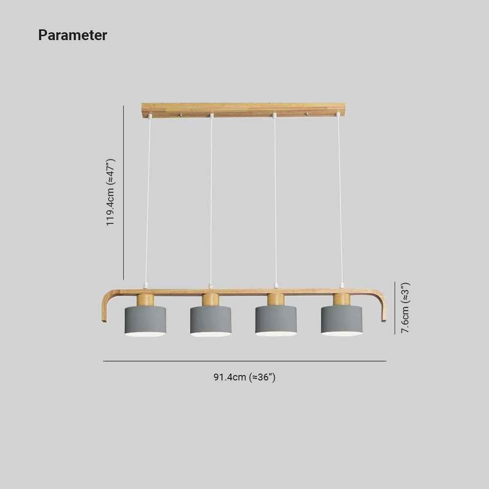 Valentina Moderne Luminaires Suspensions Cylindre Nordique Bambou Blanc/Vert/Gris Chambre à Coucher - Neutralighting