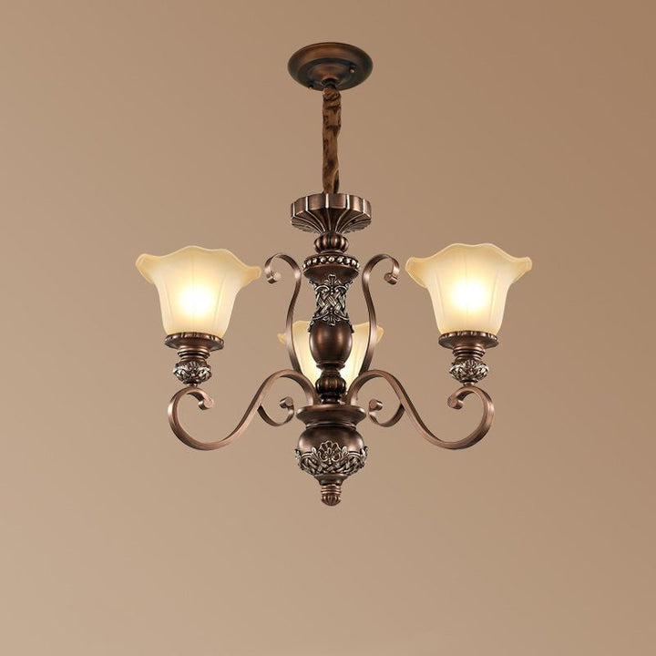 Arisha Rétro Fleur Suspension Métal Verre Salon Chambre à Coucher - Neutralighting