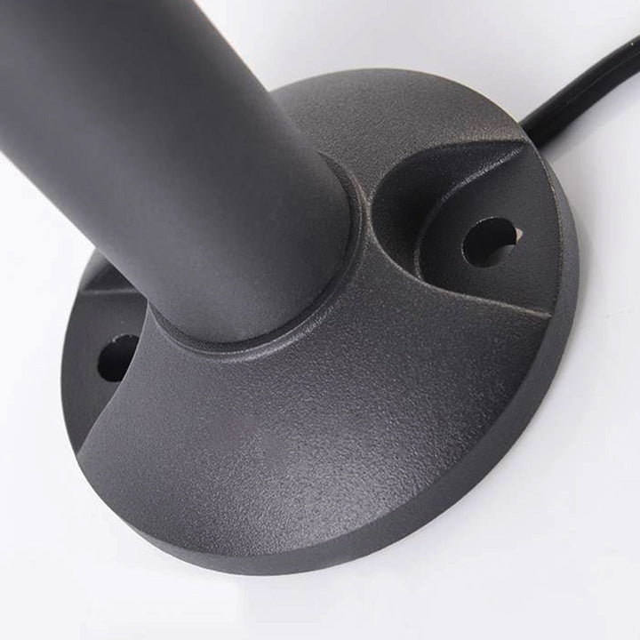 Ray Rond Moderne LED Lampadaire Extérieure Noir Métal/Verre Allée - Neutralighting